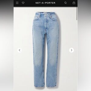 AGOLDE '90s Pinch Waist high-rise straight-leg organic jeans NWOT